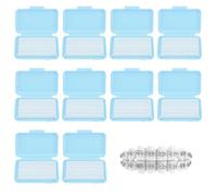 Dental Wax Broken Tooth 10 Boxes Orthodontic Wax,Sky Blue Dental Wax,Mint Fragrance Brace Wax,Suitable for Braces Wearers for Oral Care,Braces Protection,Pain Relief (Mint Flavor)