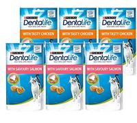 MULTIPLE Dentalife Dental Treats for Cats | Bundle of 6 | Chicken 40g x 3 and Salmon 40g x 3