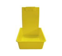 Dentals Model Box with Clip for Safe Denture and Mold, Yellow
