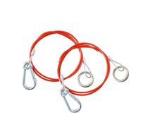 dentedeleao 2 pieces Breakaway Cable, Trailer Brake Safety Cable With Clevis and Carabiner, Brake Cable Safety Cable for Trailer, Securing, Trailer (Red, 1m)