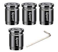 dentedeleao 4 pieces Valve Caps for Car, Tire Valve Caps, Anti-Theft Valve Cover With Spanner, Universal Cap Dust Caps for Car, Truck, Bicycle, Motorbike