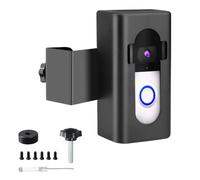 dentedeleao Video Doorbell Mount, Anti-Theft Doorbell Mount Compatible with Video Doorbell 1/2/3/3plus/4/Pro, Versatile Video Doorbell Holder for Houses/Apartments/Dorm/Office(Black, No Drilling)