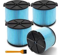 Dentego 4 Packs Replacement Filter for Shop Vac VF3500 3-Layer Wet/Dry 3-4.5 Gallon Portable Vacuum Compatible with WD4050, WD3050, WD4080, WD4522, 4000RV, 4500RV