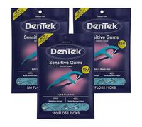 DenTek Comfort Clean Floss Picks | Silky Comfort Floss | 150 Count | 3 Pack | Packaging May Vary