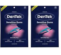 DenTek Comfort Clean Sensitive Gums Floss Picks, Soft & Silky Ribbon Floss, Gentle on Teeth and Sensitive Gums (150 Picks) (Pack of 2)