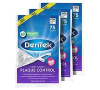 DenTek Cross Flosser Plaque Control Floss Picks, X-Shaped Floss, 75 Count, 3 Pack