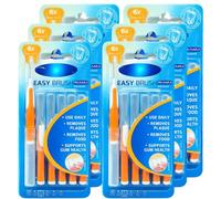 DenTek Easy Brush Interdental Brushes 0.45 mm, 6 Count (Pack of 6) - Reusable ISO 1 interdental Cleaners for Daily Plaque and Food Removal, Supports Gum Health, Dentist Recommended for Tight Spaces