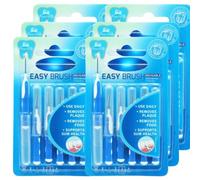 DenTek Easy Brush Interdental Cleaners Size 3, 6 Count (Pack of 6) - Reusable ISO 3 interdental Brushes for Tight Spaces, Remove Plaque and Food, Support Gum Health, Suitable for Braces