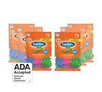 DenTek Kids Fun Flossers, Removes Food & Plaque, Wild Fruit Flavored Floss Picks, 75 Count, 6 Pack