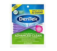 DenTek Slim Brush, Professional Interdental Cleaners, Tight Teeth, Mouthwash Mint, 32 Count by DenTek