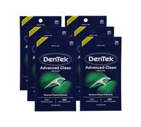 DenTek Triple Clean Advanced Clean Floss Picks, No Break & No Shred Floss, 20 Count, 6 Pack