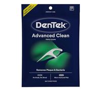 DenTek Triple Clean Mint Flavoured and Fluoride coated Advanced Dental Floss Picks with 3 cleaning actions - 150 Pack (Packaging may vary)
