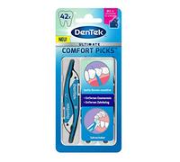 Dentek Ultimate Comfort Picks Interdental Brushes - Metal - with Tooth Scraper - Credit Card Size - Travel Size - with Protective Case - for Travel - 42