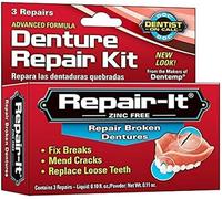 Dentemp Denture Repair Kit - Professional 3-Repair Capacity, Fast Set Resin, For Temporary Emergency Denture Fixes, Easy At-Home Use - Reliable, Safe| SterlingSquare