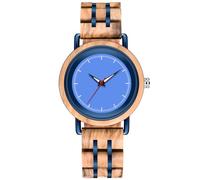 Dentily Men's Wood Watch Stylish Wooden Stainless Steel Combined with Quartz Movement Mens Watches