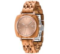 Dentily Natural Wooden Women Watches Watch Handmade Quartz Wood Watch Sport Unique Wristwatch for Women, rose&gold