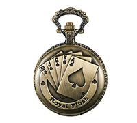 Dentily Vintage Octopus Hollow Quartz Pocket Watch Steampunk Black Pocket Watch with Necklace Chain Gift for Kids, CF1280, pocket watch