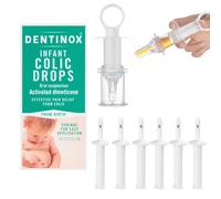 Dentinox Infant Colic Drops 100ml Bundled with Alimos Colic Gas Passers and Feeding Syringe