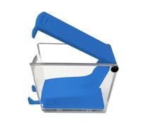 Dentist Cotton Roll Dispenser - Press Type, 12x5.5x9.7cm Blue ABS Organizer, Hygienic Storage Box for Anesthetic Carpules Gauze, Secure Single Hand Release | Teeth Clinic Orthodontic Lab Vet