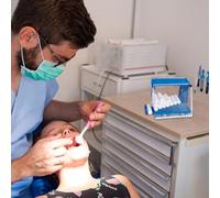 Dentist Cotton Roll Dispenser - Transparent Press Type Cotton Roll Holder | Dentist Supplies Material Storage Box, PreRoll Cone Holder Case for Professional, Clinic, and Hospital