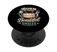 Dentist Dental Assistant Hygienist Born To Create Beautiful PopSockets Adhesive PopGrip