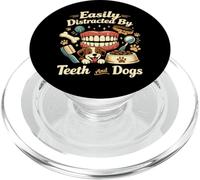 Dentist Dental Assistant Hygienist Dog Easily Distracted By PopSockets PopGrip for MagSafe