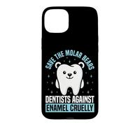 Dentist Dental Assistant Hygienist Polar Bear Save The Molar Case for iPhone 15 Plus