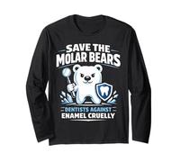 Dentist Dental Assistant Hygienist Polar Bear Save The Molar Long Sleeve T-Shirt