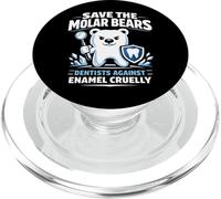 Dentist Dental Assistant Hygienist Polar Bear Save The Molar PopSockets PopGrip for MagSafe