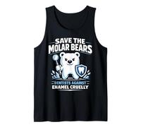 Dentist Dental Assistant Hygienist Polar Bear Save The Molar Tank Top