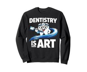 Dentist Dental Assistant Hygienist Tooth Watercolor Sweatshirt