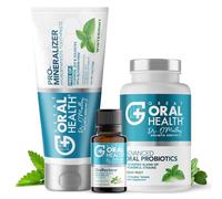 Dentist Formulated Oral Health System with Fluoride Free Remineralizing Nano Hydroxyapatite Toothpaste, OraRestore Mouthwash Concentrate & Oral Probiotics for Bad Breath, Enamel Strength, Oral Balance