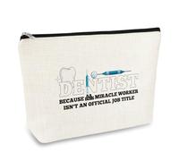 Dentist Gift Dentist Appreciation Gifts Makeup Cosmetic Bag Dental Gift for Women Dental Hygienist Gift Dental Assistant Gift Retirement Gift for Dentist Best Friend Christmas Birthday Graduation Gift