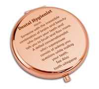 Dentist Gifts Dental Hygienist Appreciation Gifts Compact Pocket Makeup Mirror Inspirational Gifts for Dentist Assistant Colleague Friends Encouragement Graduation Present Folding Mini Pocket Mirror