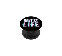 Dentist Glitch Retro Vintage 80s 90s Dentist Life PopSockets Adhesive PopGrip