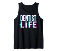 Dentist Glitch Retro Vintage 80s 90s Dentist Life Tank Top