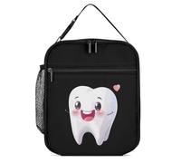 Dentist Healthy Teeth Lunch Bag Insulated Bento Box Tote Bags Portable Lunchbag for Women Men Work Picnic