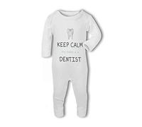 Dentist - Keep Calm My Daddy is a Funny - Baby Romper Suit, 0-3 Months