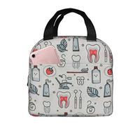 Dentist Lunch Bag Dental Hygienist Lunch Box for Women & Men Insulated Picnic Pouch Thermal Cooler Cute Tote Bag for Work Camping