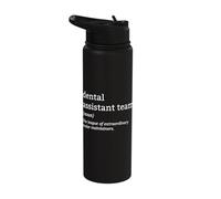 Dentist Molar Maintainers Definition Dental Assistant Team Stainless Steel Insulated Water Bottle