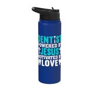 Dentist Powered by Jesus Motivated by Love Stainless Steel Insulated Water Bottle