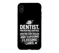 Dentist Preventing Cavities Exposing Flossing Liars Hero Art Case for iPhone XS Max