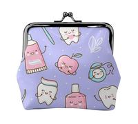 Dentist, PU Leather Coin Purse, Small Wallets, Change Pouch with Kiss Lock Clasp Buckle, Change Purse
