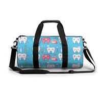 Dentist Teeth Dentistry Denta Funny Large Gym Bag Novelty Lightweight Sports Duffel Bags Travel Tote Luggage Handbags 17.5 * 9 * 9 Inches