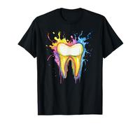 Dentist Tooth Rainbow Splash Dental Hygienist T-Shirt