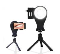 Dentistry LED Oral Filling Light, Dental Photography Ring Light for Cellphone,Adjustable Brightness Warm/White with Tripod Stand Internal and External Oral Filling Lamp for Home Salon