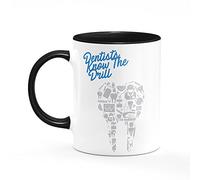 Dentist's Know The Drill Mug One Size Black/White Funny Joke Gift for Dentist Coffee Tea Mug