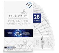 DENTISTSITY Teeth Whitening Strips - 14-Day Non-Peroxide Whitening Kit for Sensitive Teeth, Enamel-Safe, Removes Stubborn Stains, No-Slip & Mess-Free, Fast & Visible Results, 28 Strips