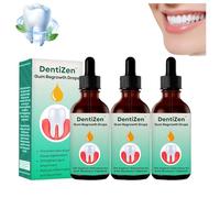 DentiZen Gum Regrowth Drops 30 ml Gum Relief Drops Gum Rejuvenation Gel Gum Treatment for Receding Gums Essence for Regrowth of Gums Oral Care Essentials Pack of 3
