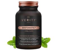 DENTOBIOTIC Dental Probiotics for Mouth Microbiome, Glass Bottle | 60 Tablets Oral Probiotics for Children & Adults - Cavity Prevention, Gum Disease, S. Salivarius, Dental Hygiene | Made in UK